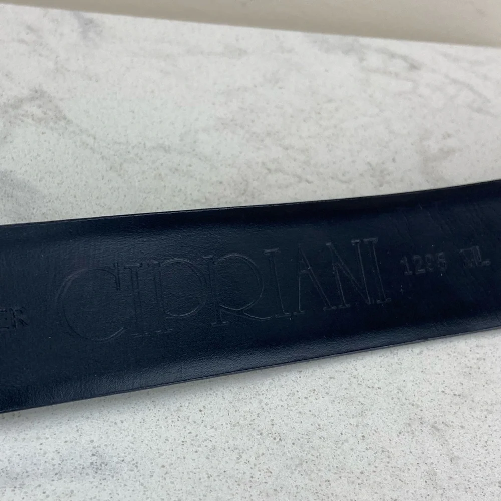 CIPRIANI SILVER HOOK LEATHER BELT